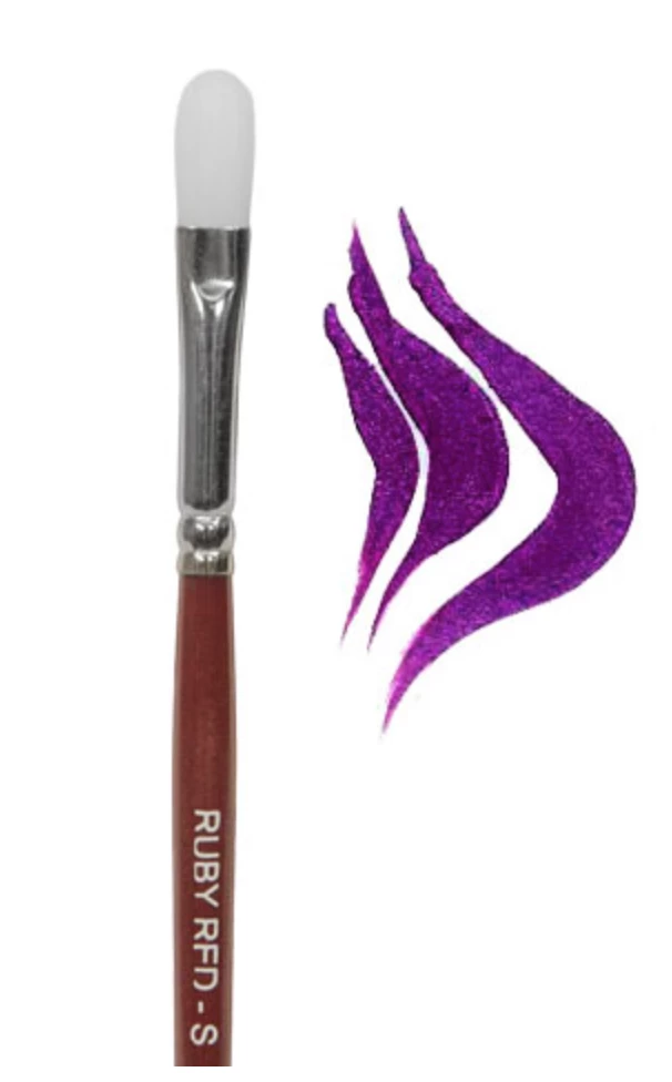 Ruby Red Small Filbert Brush 1 Ruby Red Small Filbert Brush