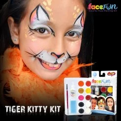 Silly Farm Tiger Kitty Silly Face Fun Character Kit Face & Body Paint