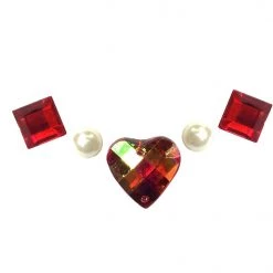 Silly Farm Supplies Pink Confetti Hearts Bling Bag- 40 Per Bag