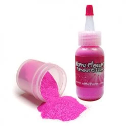 Silly Farm Electric Neon Magenta Mama Clown Glitter Glitter & Bling