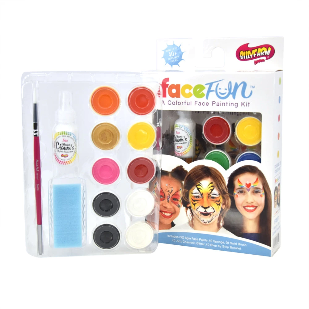 Silly Farm Tiger Kitty Silly Face Fun Character Kit Face & Body Paint 2 Silly Farm Tiger Kitty Silly Face Fun Character Kit Face & Body Paint