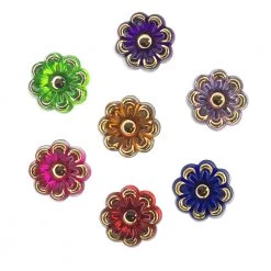 Silly Farm Supplies Assorted Golden Flowers Bling Bag (20 Per Bag) Glitter & Bling