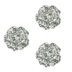 Silly Farm Supplies Silver Glitter Rose Bling Bag (12 Per Bag) Glitter & Bling
