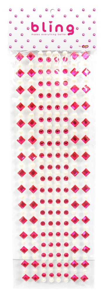 Silly Farm Supplies Glitter & Bling Fuchsia Crystal And Pearls Bling Bag- 272 Pieces 1 Silly Farm Supplies Glitter & Bling Fuchsia Crystal And Pearls Bling Bag- 272 Pieces