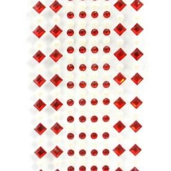 Silly Farm Supplies Red Crystal And Pearls Bling Bag- 272 Pieces Glitter & Bling