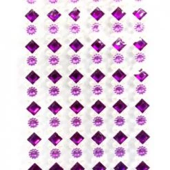 Silly Farm Supplies Purple Crystal And Flower Bling Bag- 462 Pieces Glitter & Bling