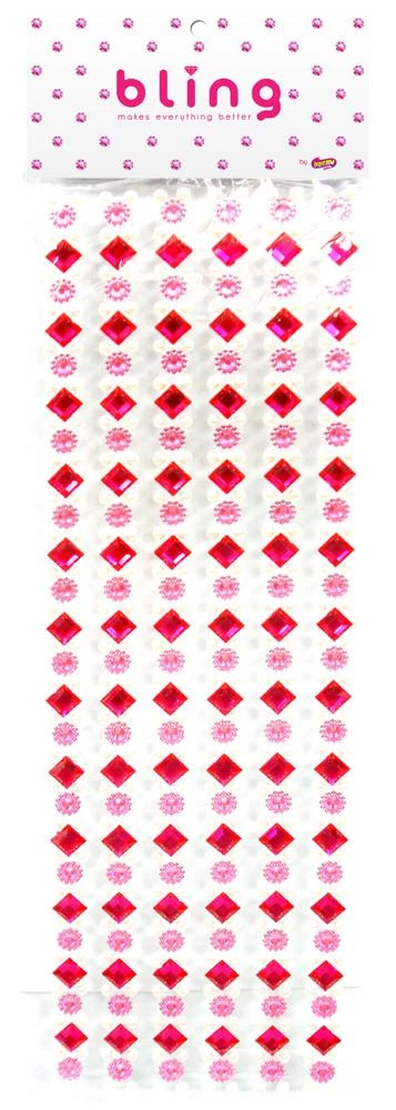 Silly Farm Supplies Pink Crystal And Flower Bling Bag- 462 Pieces 1 Silly Farm Supplies Pink Crystal And Flower Bling Bag- 462 Pieces