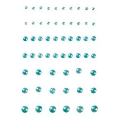 Silly Farm Supplies Glitter & Bling Baby Blue Adhesive Pearls W/ Flat Back- 58 Pieces