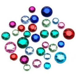 Silly Farm Supplies Multi-Colored Acrylic Gems 1lb Glitter & Bling