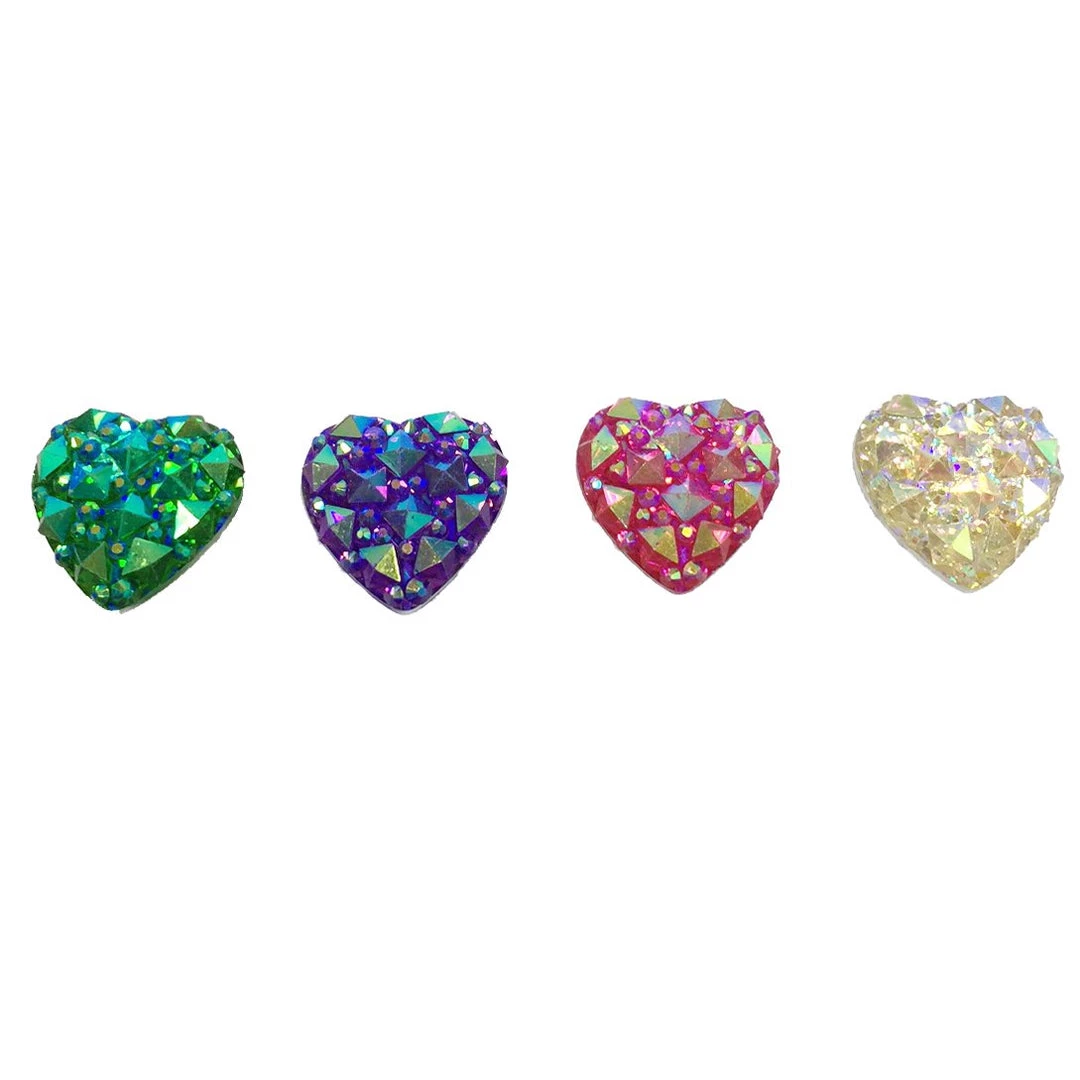 Silly Farm Supplies Glitter & Bling Assorted Pyramid Hearts Bling Bag- 40 Per Bag 1 Silly Farm Supplies Glitter & Bling Assorted Pyramid Hearts Bling Bag- 40 Per Bag